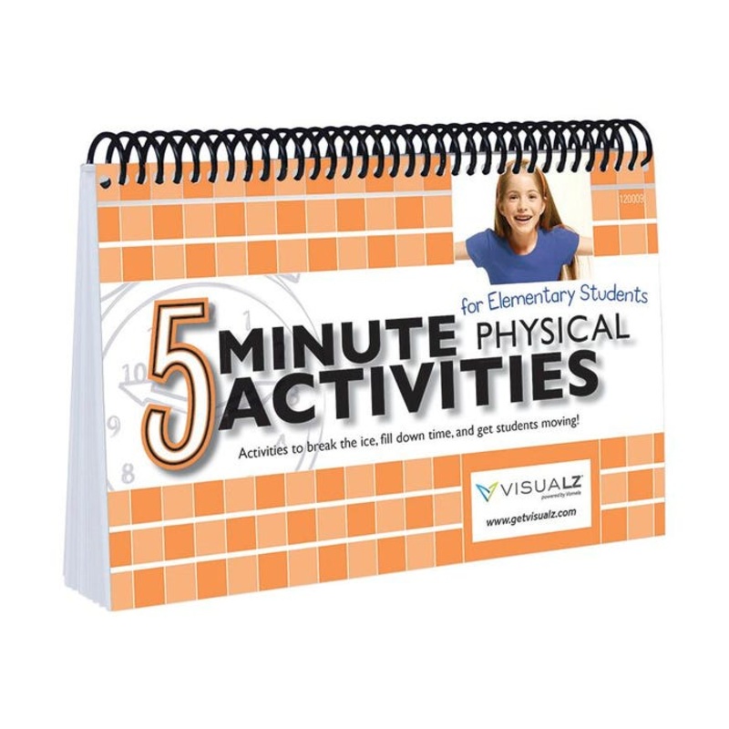 Visualz 5 Minute Physical Activities Book for Elementary, Spiral Bound