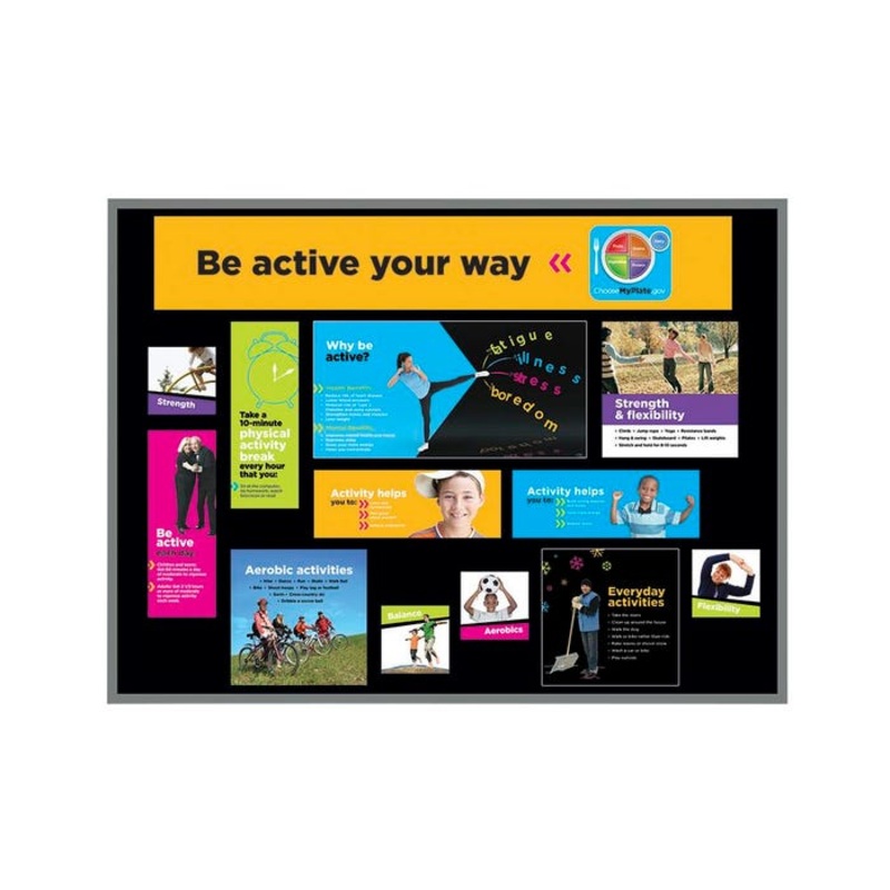Visualz Be Active Your Way Bulletin Board Kit, 14 Pieces