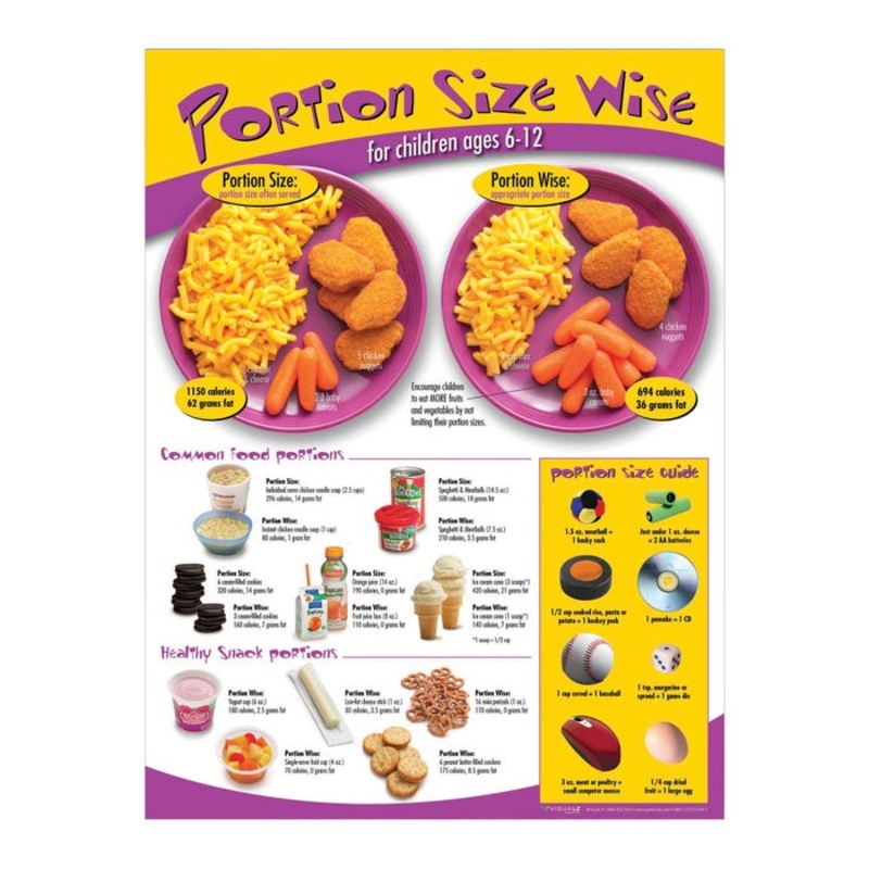 Visualz Kids Portion Size Wise Poster, 18 x 24 in