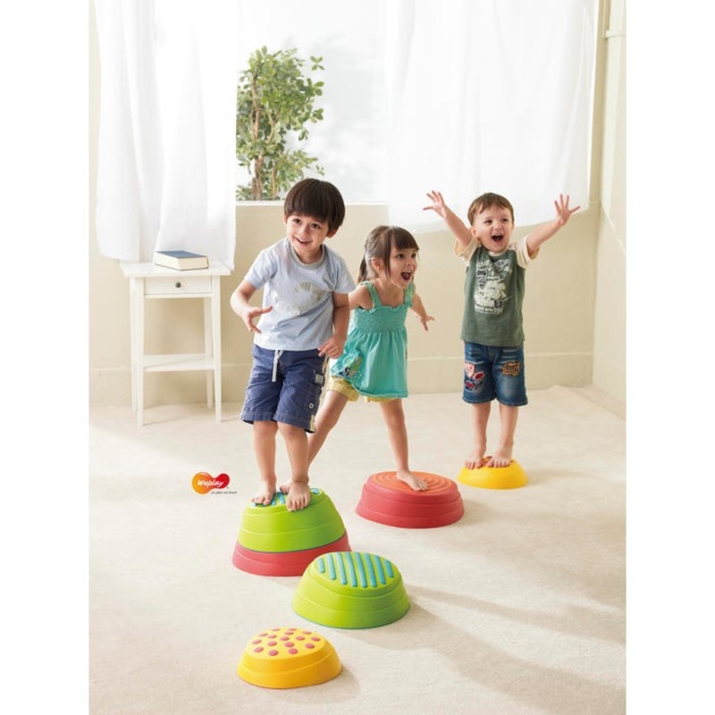 Weplay Rainbow River Stones, Set Includes 2 Small, 2 Medium and 2 Large