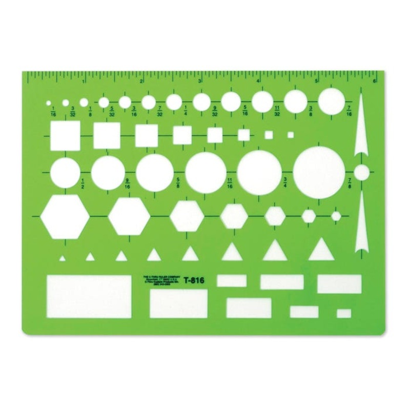 Westcott General Purpose Template, 4-1/2 x 6 Inches