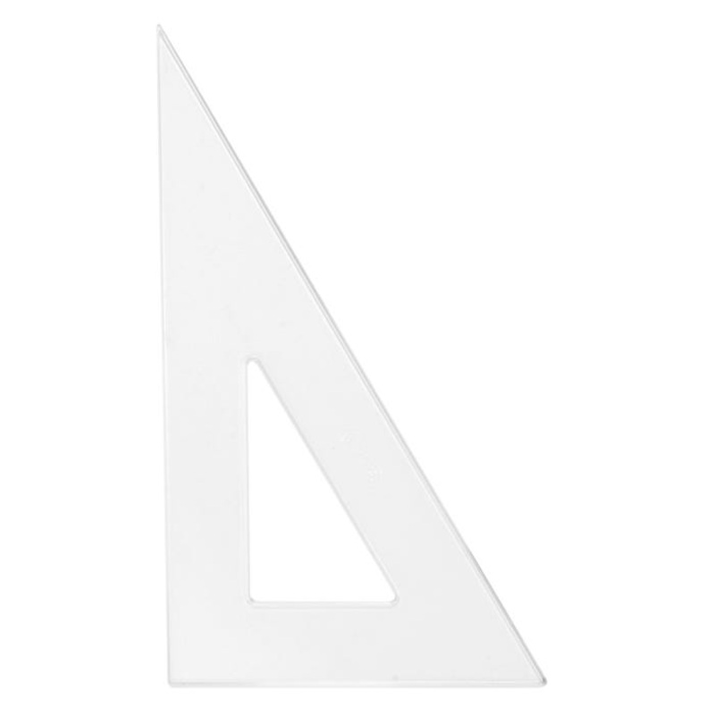 Westcott Student Polystyrene Triangle, 30 and 60 Degrees, 8 Inches, Clear