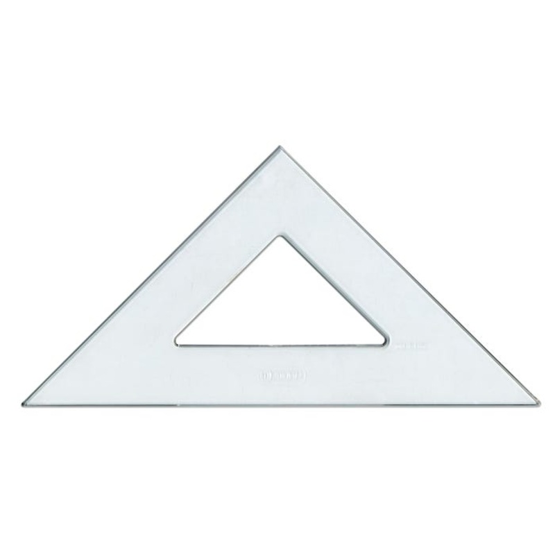 Westcott Student Polystyrene Triangle, 45 and 90 Degrees, 10 Inches, Clear
