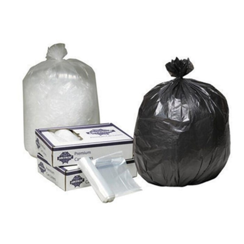 High Density Trash Bags, 60 Gallon, Clear, Case of 200