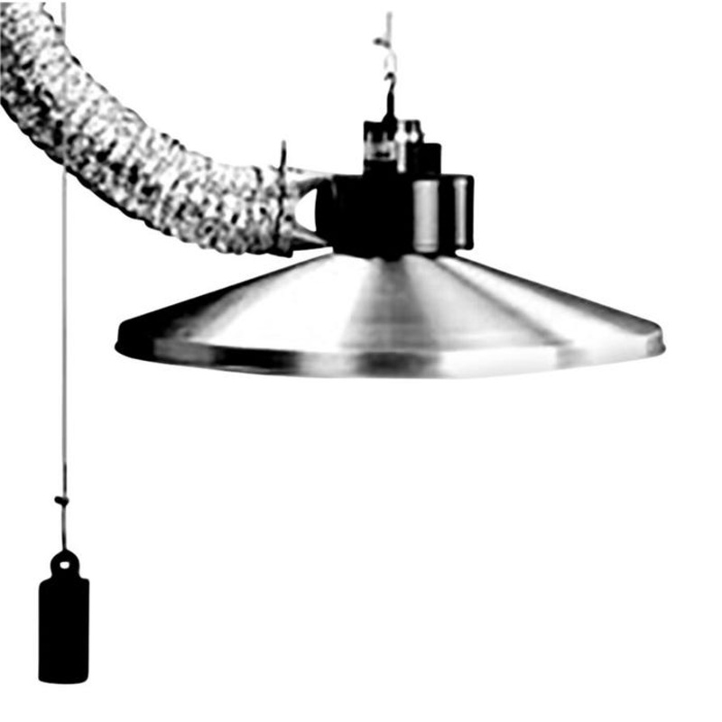 Vent a Kiln 1437-500 Overhead Mounted Electric Kiln Ventilation System, 29 to 33 Inches, 37 Inch Hood Diameter