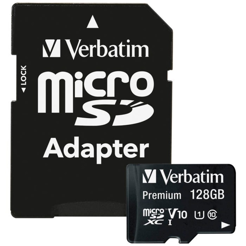 Verbatim 128 GB Premium microSDXC Memory Card with Adapter