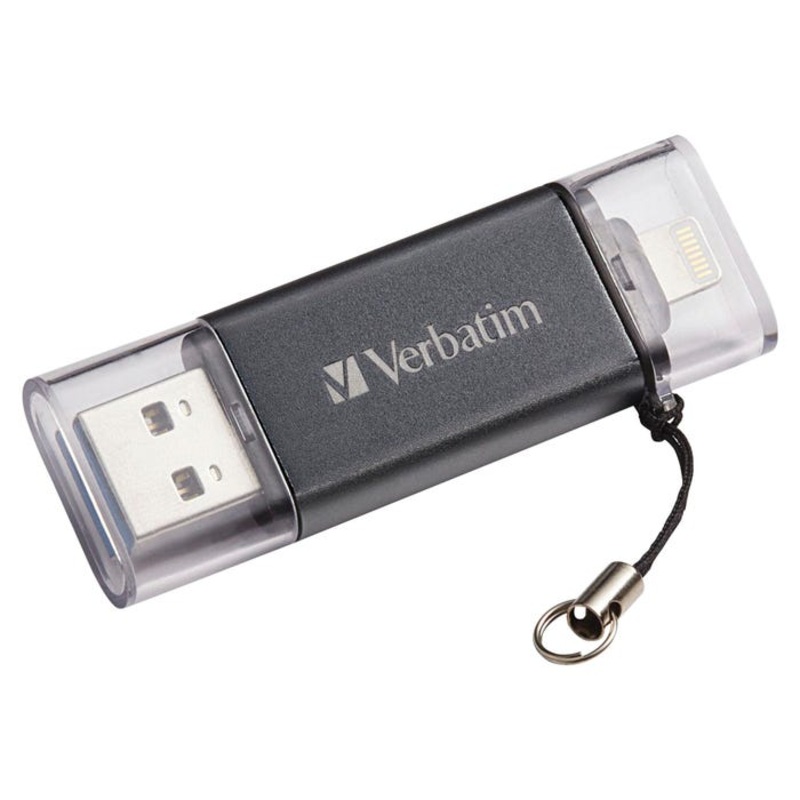 Verbatim Store 'N' Go Dual USB 3.0 Flash Drive for Apple Lightning Devices, 16 GB