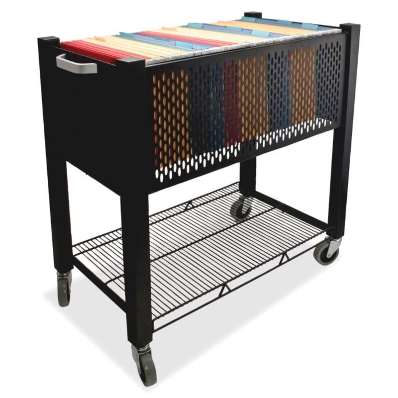 Vertiflex InstaCart Open Top File Cart, 14 x 27 x 28 Inches, Black