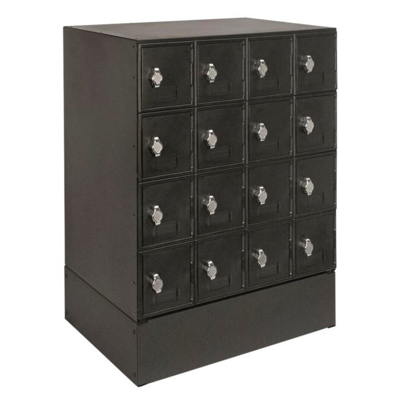 United Visual Products 16 B Size Door Hasp Lock Cell Phone Locker With Base