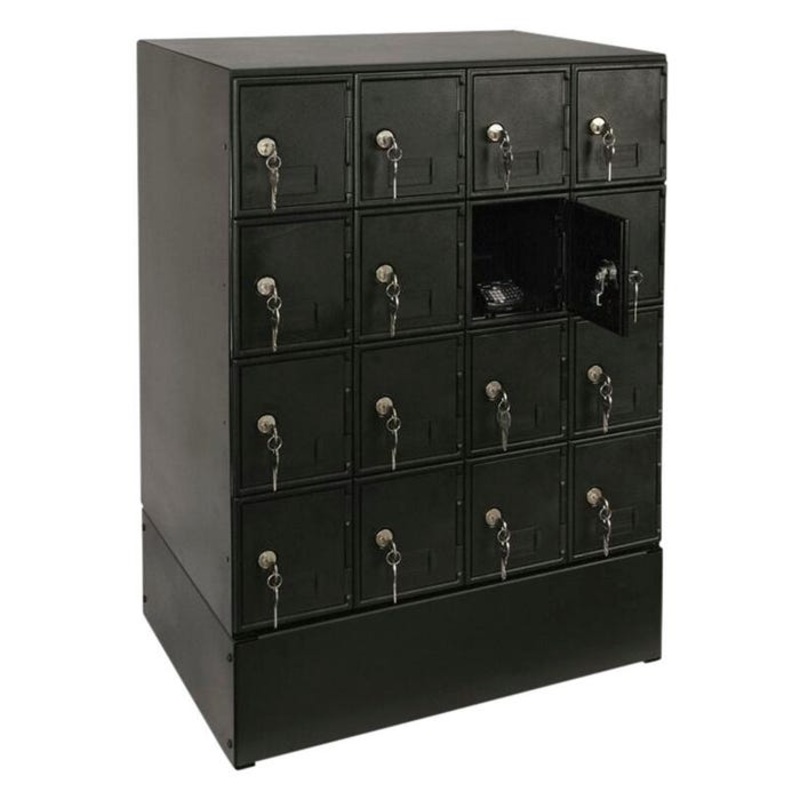United Visual Products 16 B Size Door Key Lock Cell Phone Locker With Base