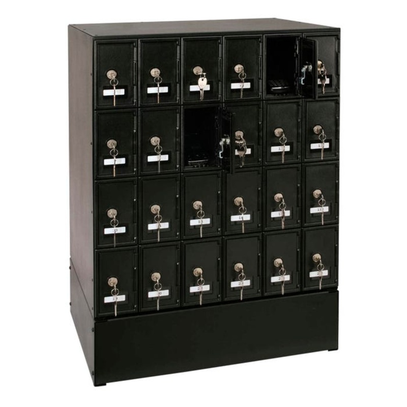 United Visual Products 24 A Size Door Key Lock Cell Phone Locker With Base