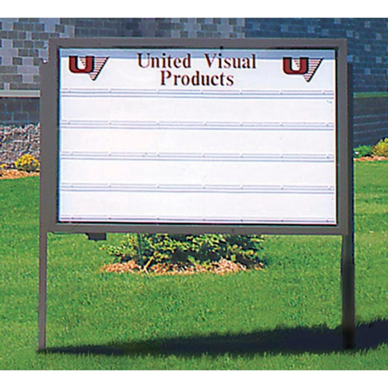 United Visual Products Leg Erecting Post for Outdoor Signage, 2 X 6 X 108 in, Pack of 2