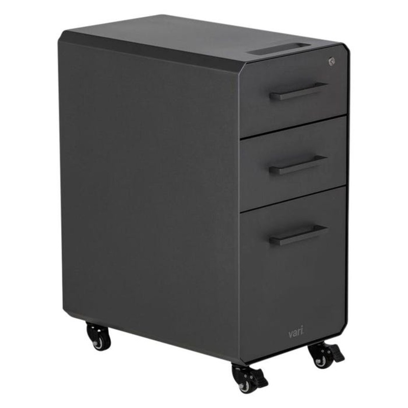 VARI Slim File Cabinet, Slate
