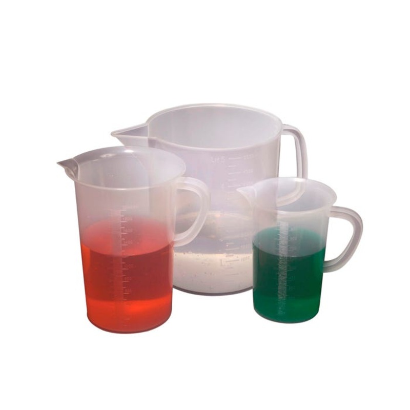 United Scientific Beakers with Handle, Tall Form, PP, 250 Milliliters