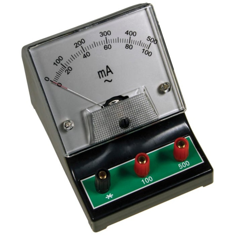 Frey Scientific AC Ammeter, 0-100mA (2mA); 0-500mA (10mA)