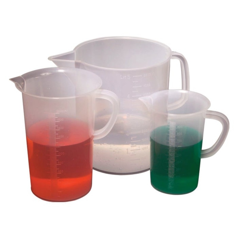 United Scientific Beakers with Handle, Tall Form, PP, 1000 Milliliters