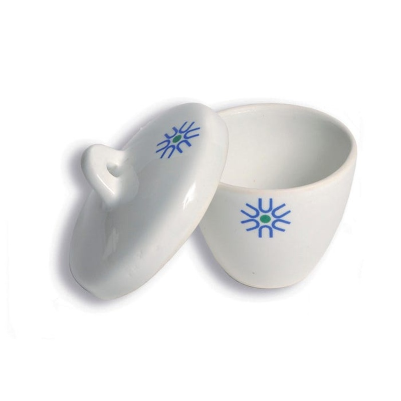 United Scientific Tall Form Crucible with Cover, 40 mL, Porcelain, Pack of 6