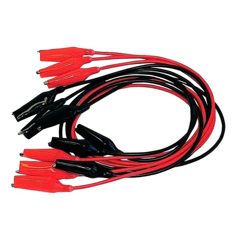 United Scientific Alligator Clip Leads, 24 Inches, Pack of 6