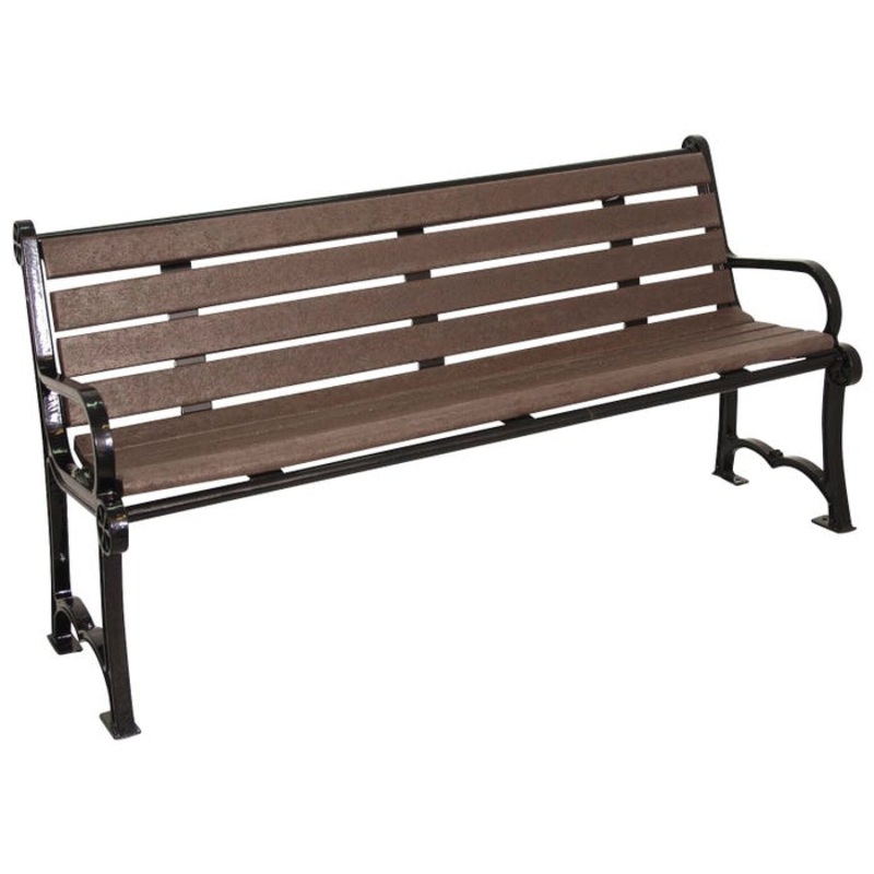 UltraSite Charleston Bench with Back, Horizontal Slats