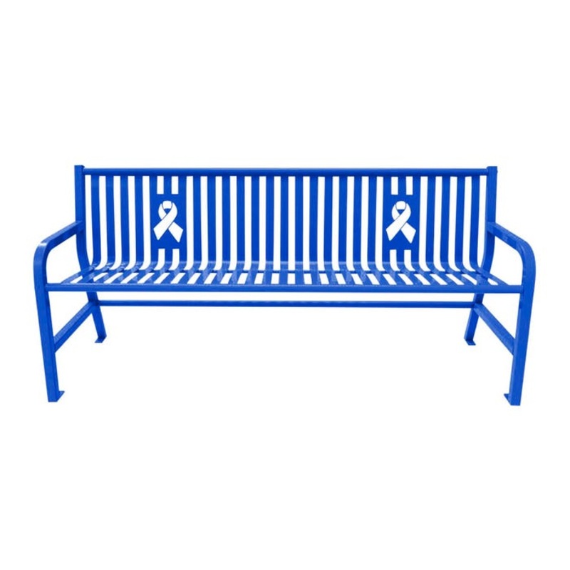 UltraSite Jackson Awareness Bench with Plaque, 6 Feet