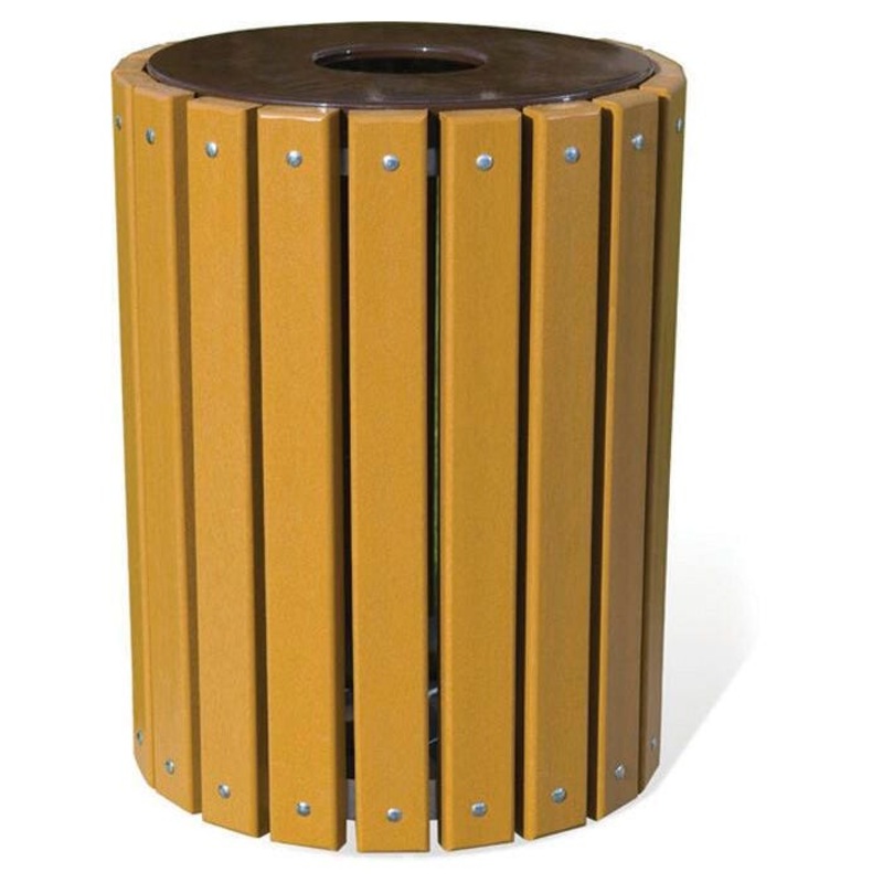 UltraSite Recycled Plastic Round Trash Receptacle