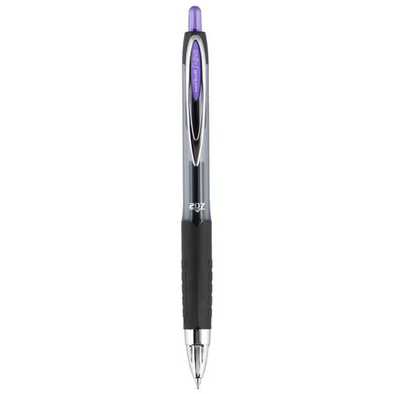 uniball 207 Retractable Gel Pen, 0.7 mm Medium Tip, Purple