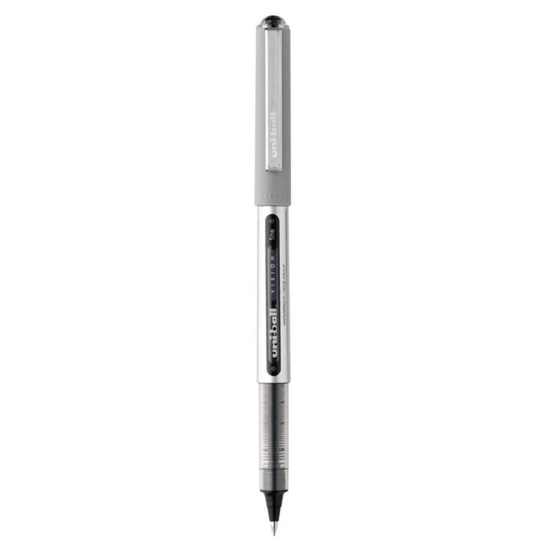 uniball Vision Stick Roller Ball Pen, 0.7 mm Fine Tip, Black