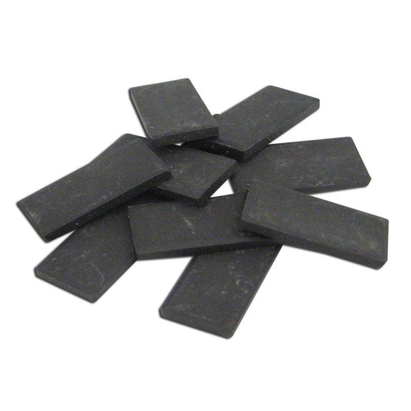 United Scientific Porcelain Streak Plates, 1 x 2 Inches, Black, Pack of 10