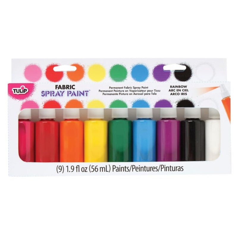 Tulip Fabric Spray Paint Set, 1.9 oz, Assorted, Set of 9