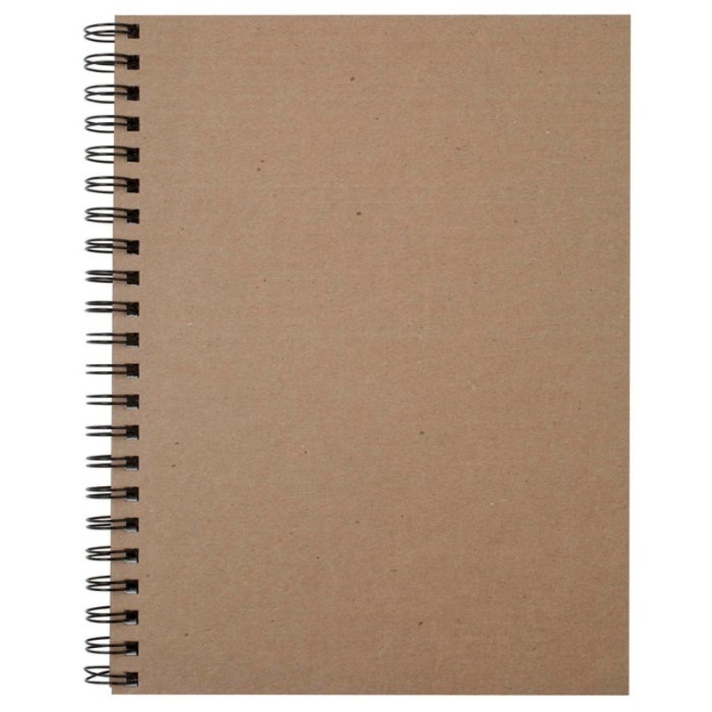 Ucreate Create-Your-Own Sketch Diary, 11 x 8-1/2 Inches, Kraft Cover, 50 Sheets