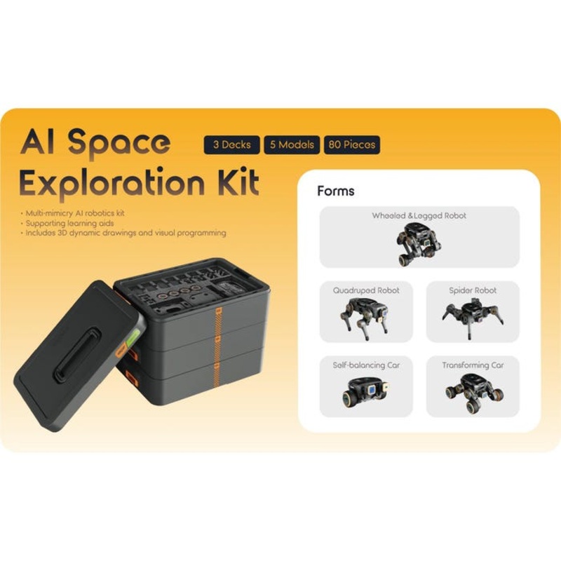 UGOT AI Space Exploration Kit, 5 Robot Builds, 2 to 4 Students