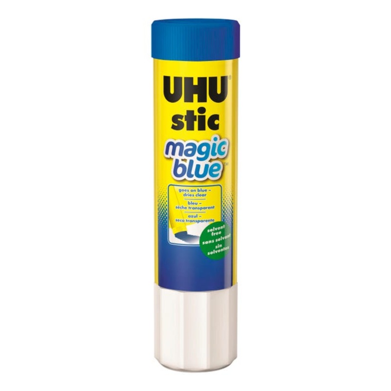 UHU Glue Stic, 0.74 Ounces, Blue and Dries Clear