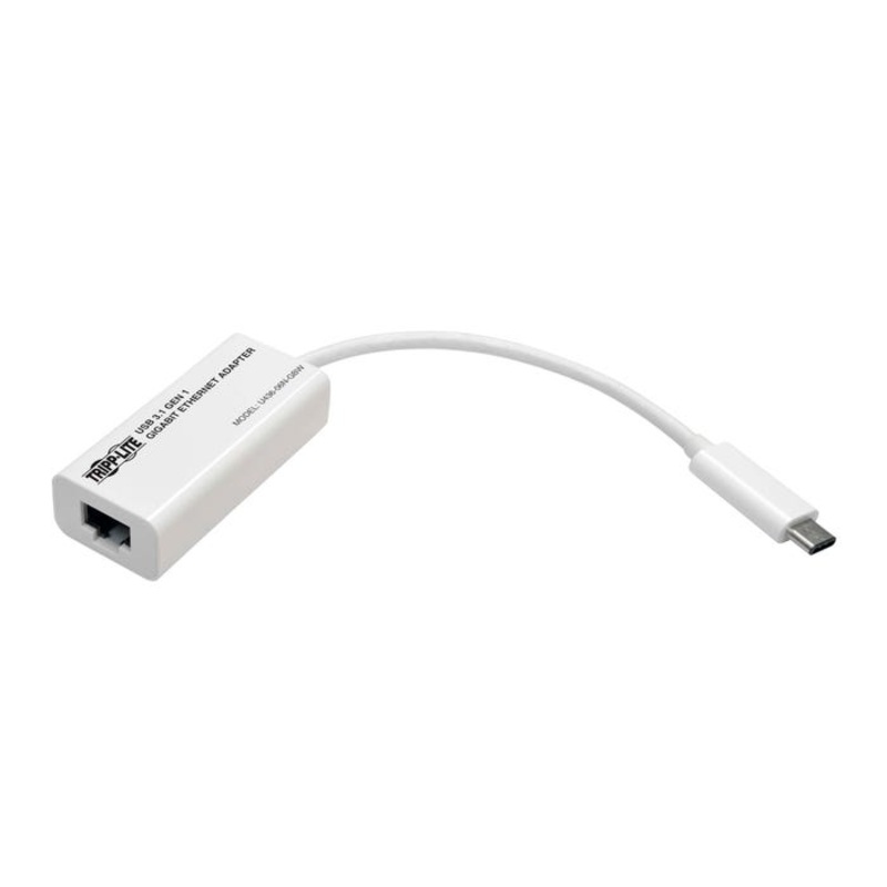 Tripp Lite USB-C to Gigabit Network Adapter, Thunderbolt 3 Compatibility, White