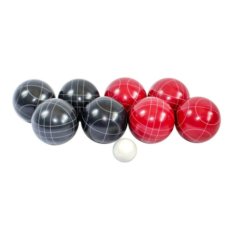 Triumph Sports Bocce Ball Set, 100mm Resin, Red and Black