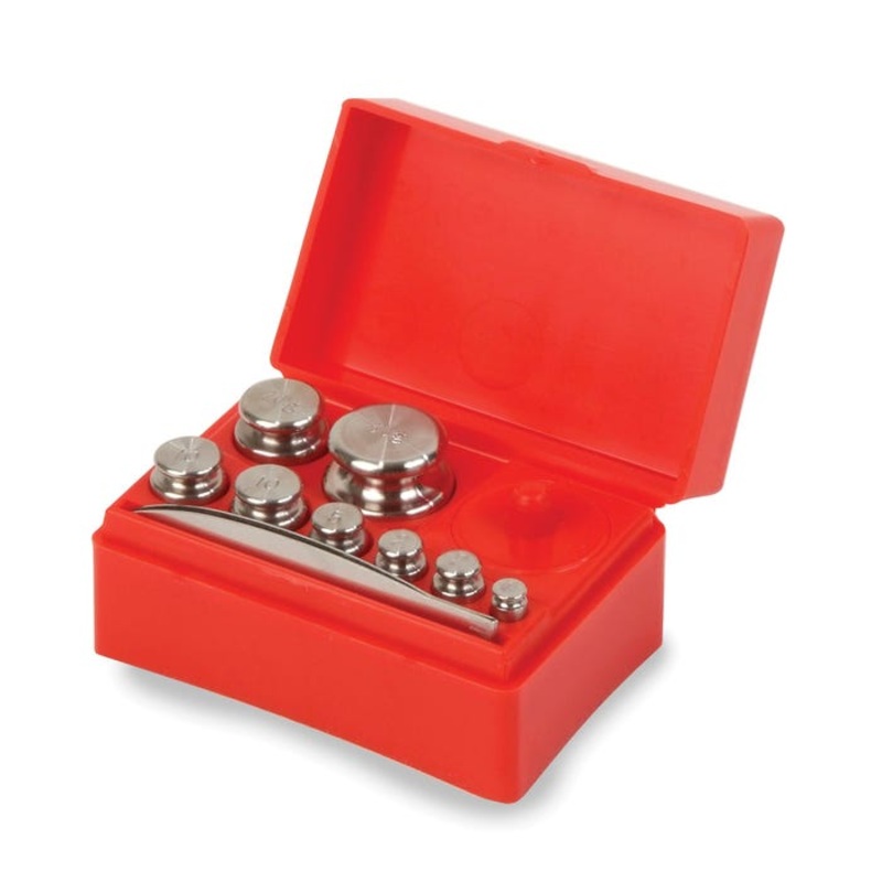 Troemner Primary Weight Set with Storage Container, Assorted Capacity, Stainless Steel, Set of 8