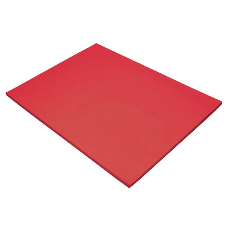 Tru-Ray Sulphite Construction Paper, 18 x 24 Inches, Holiday Red, 50 Sheets