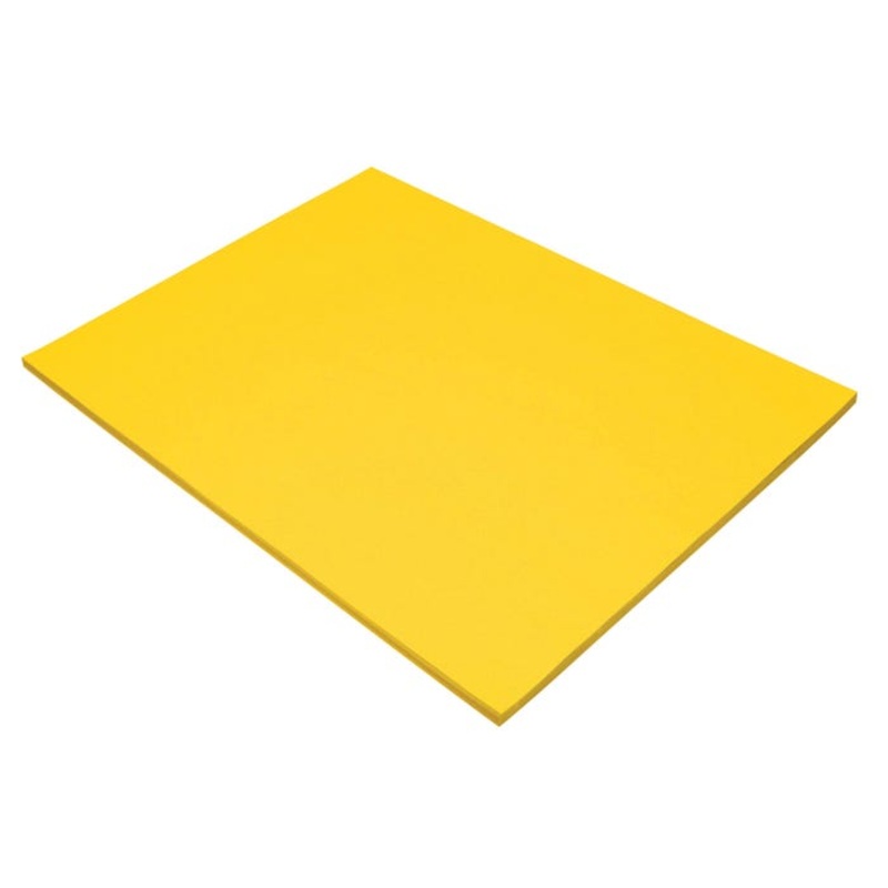 Tru-Ray Sulphite Construction Paper, 18 x 24 Inches, Yellow, 50 Sheets