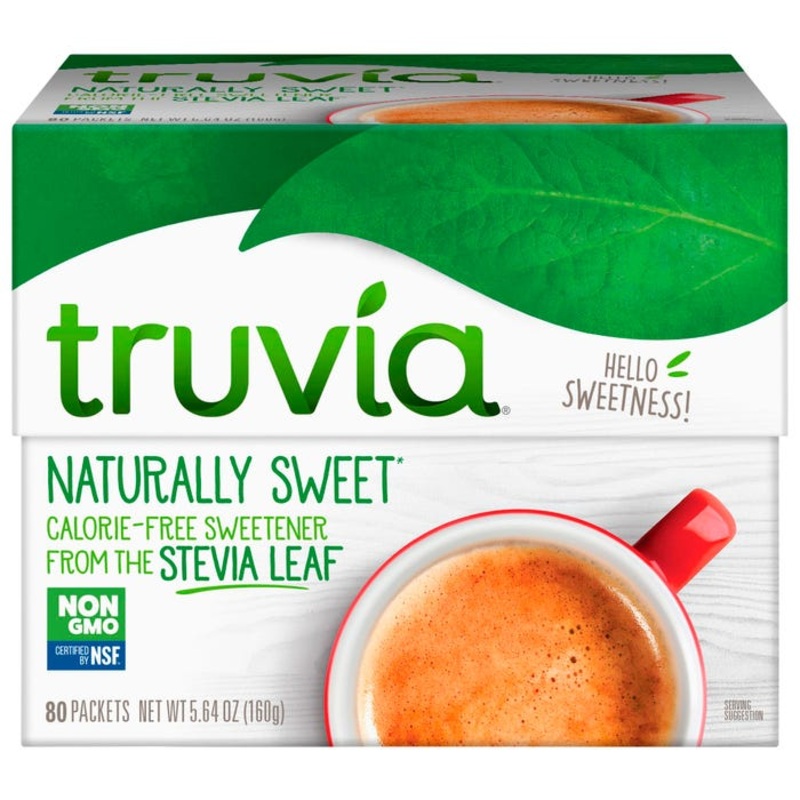 Truvia All Natural Sweetener, 1 Gram Packet, Box of 80