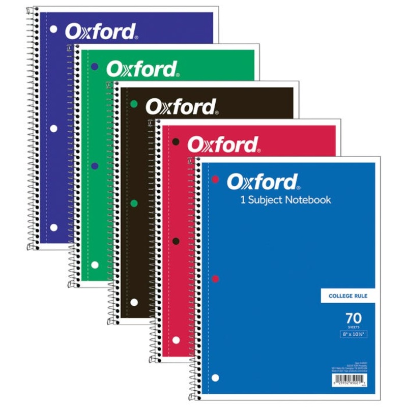 TOPS Wirebound Notebook, 8 x 10-1/2 Inches, 1 Subject, College Ruled, 70 Sheets