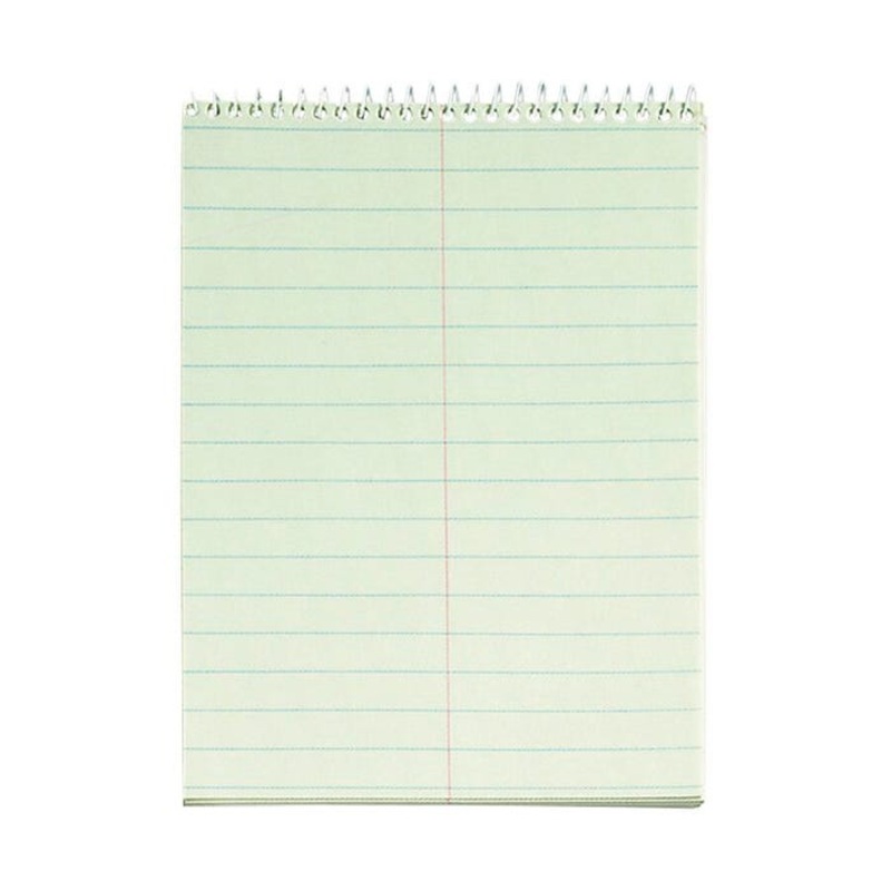 TOPS Wirebound Steno Notebook, 6 x 9 Inches, Gregg Ruled, Green Tint, 60 Sheets, Pack of 12