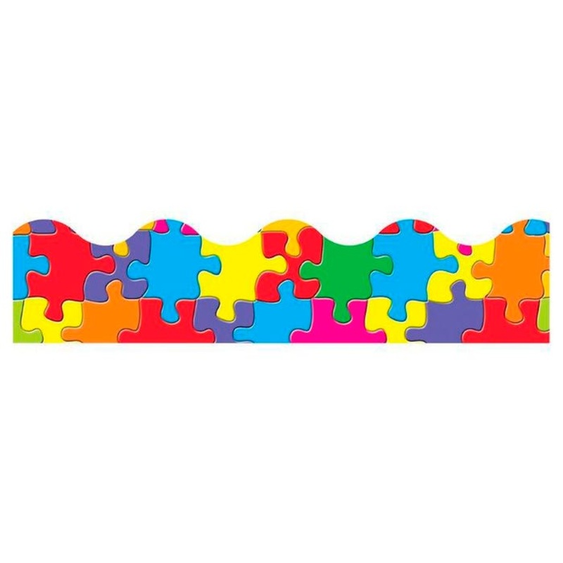 Trend Enterprises Jigsaw Terrific Trimmer, 2-1/4 x 39 Inches, Set of 12