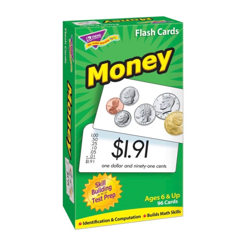 Trend Enterprises Money Flash Cards, Set of 96