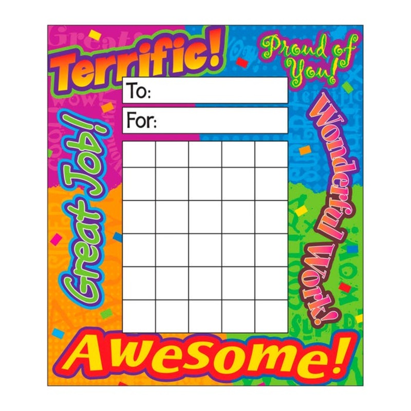 Trend Enterprises Reward Word Incentive Pad, 5-1/4 X 6 inches, Pack of 36