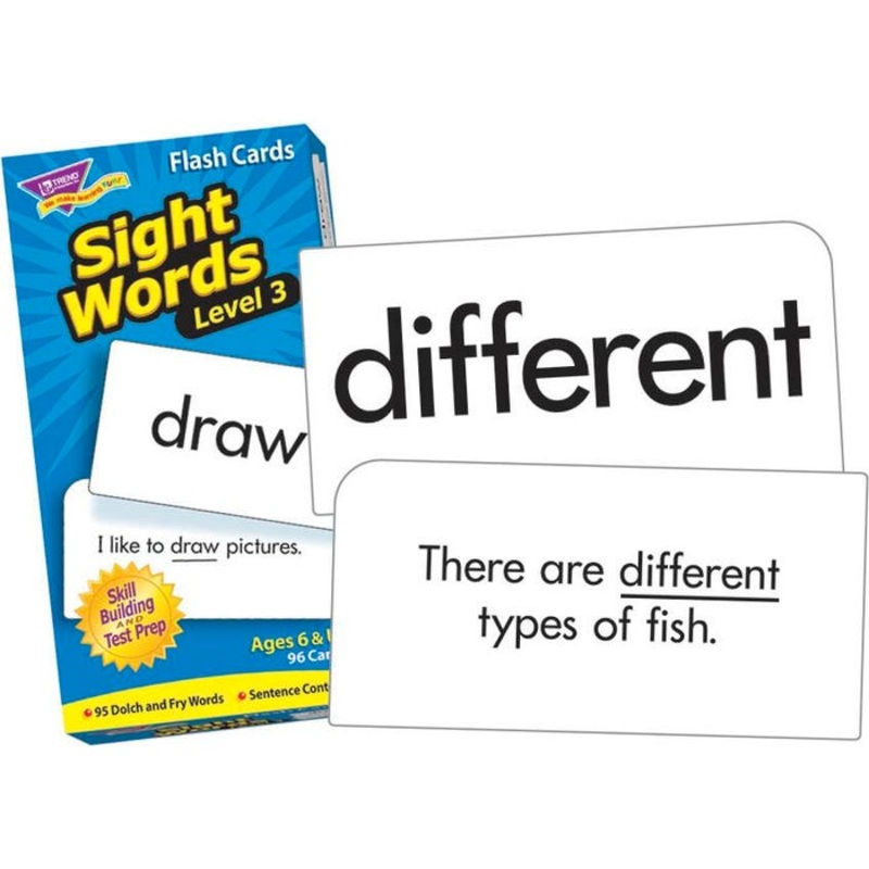 Trend Enterprises Sight Words Level 3 Flash Cards, Set of 96