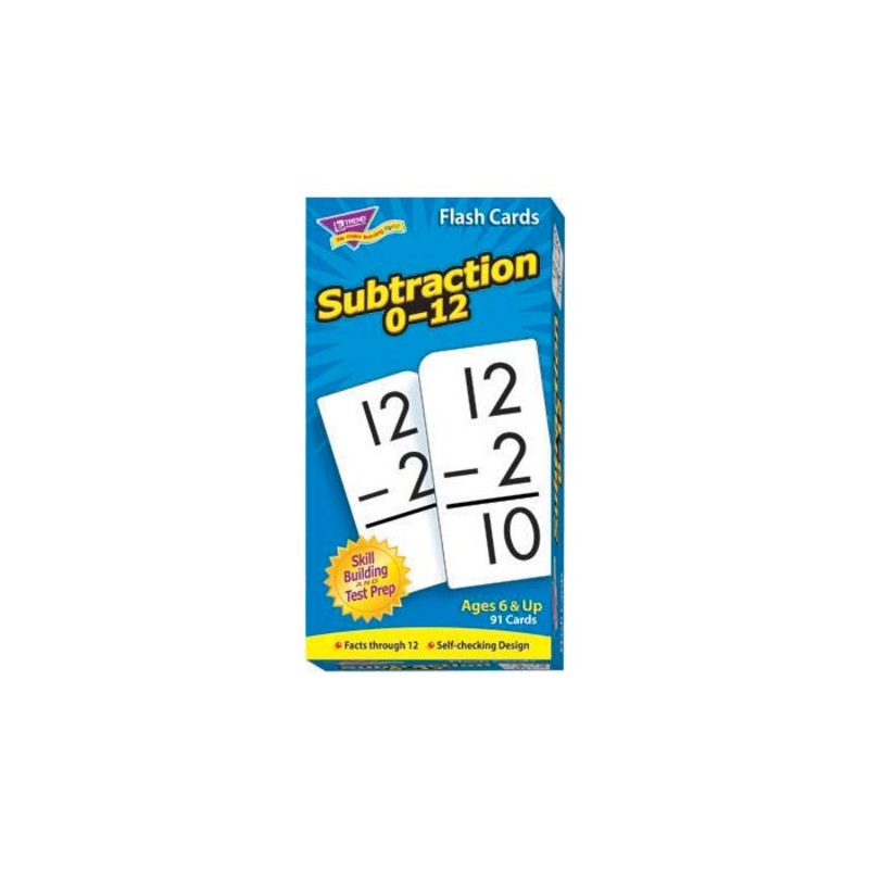 Trend Enterprises Subtraction Flash Cards, Set of 91