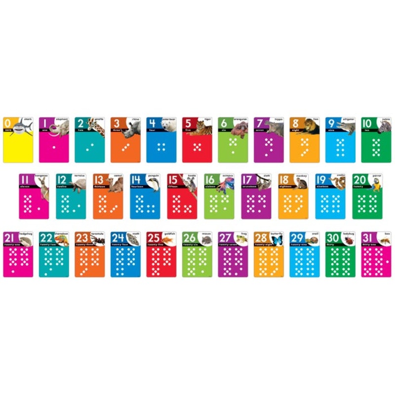 Trend Learning Set Animals Count 0 to 31, Grades PreK to 3