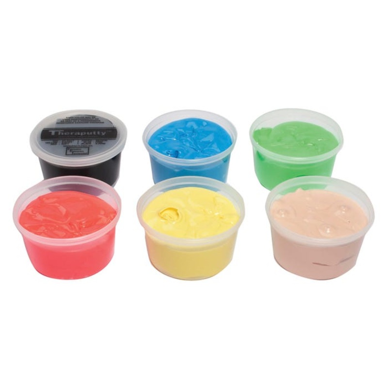 CanDo Antimicrobial Theraputty, Different Resistances, 1 Pound, Set of 6