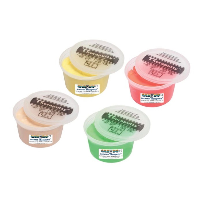 CanDo Scented Theraputty, Different Resistances, 1 Pound, Set of 4