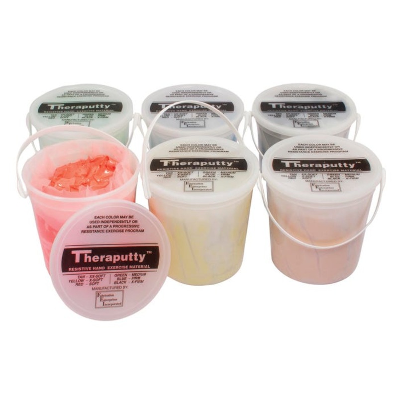 CanDo Theraputty, Different Resistances, 5 Pound, Set of 6