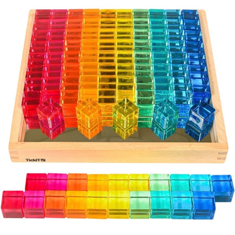 TickiT Gem Cube Mirror Tray, 100 Pieces